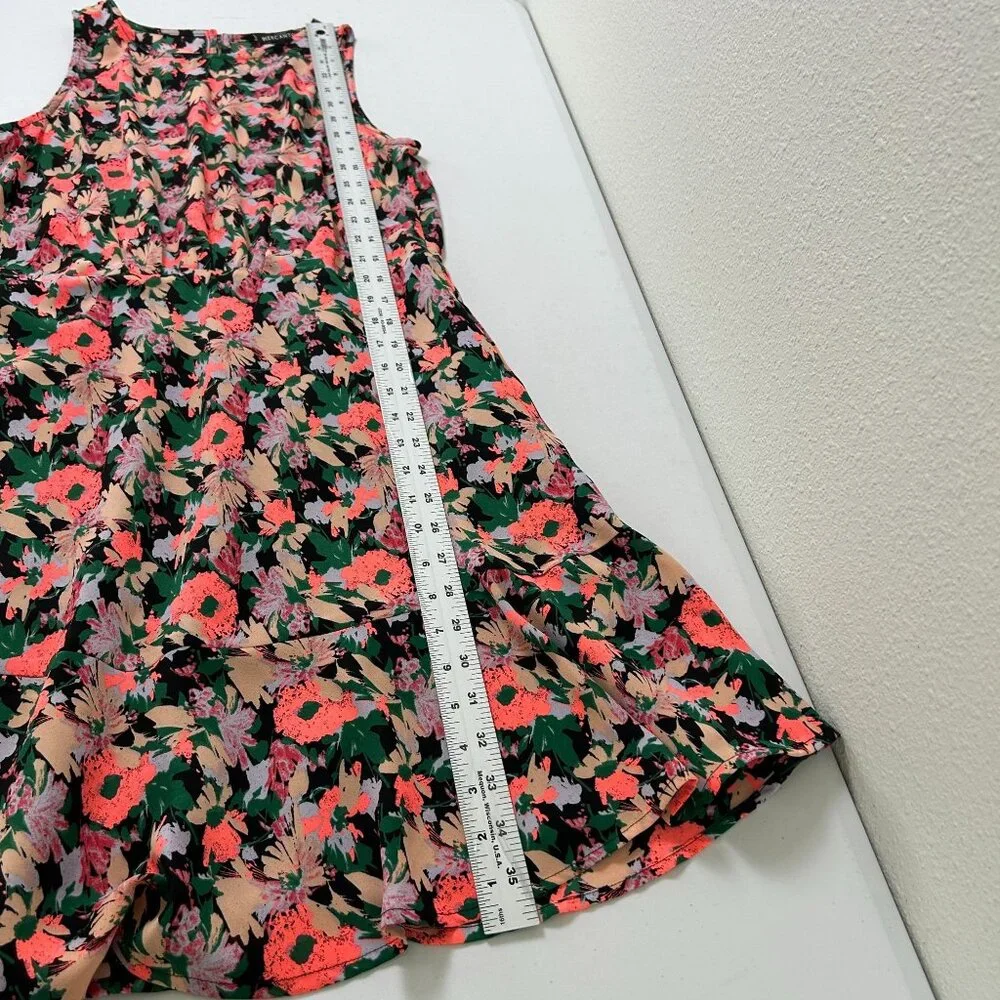 J Crew Mercantile Knee Length‎ Dress Size 6 Neon Floral Sleeveless Lined J4518